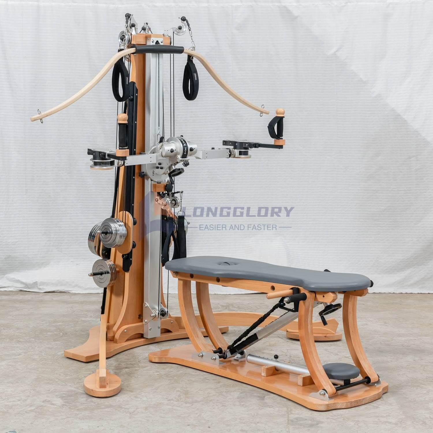 Beech Pilates Tower Reformer na may Pulley