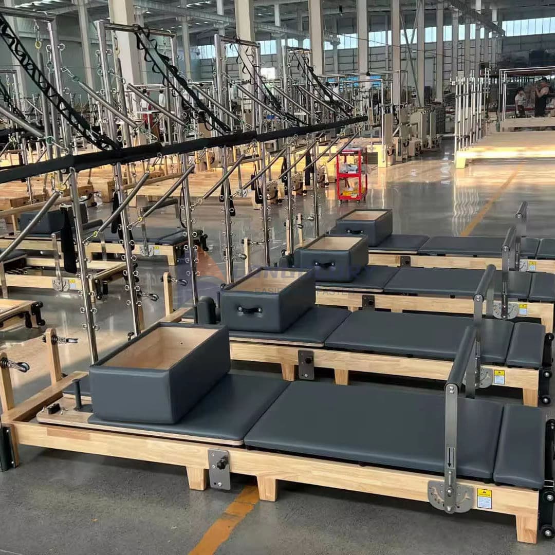 Oak Pilates Reformer na may kalahating tower