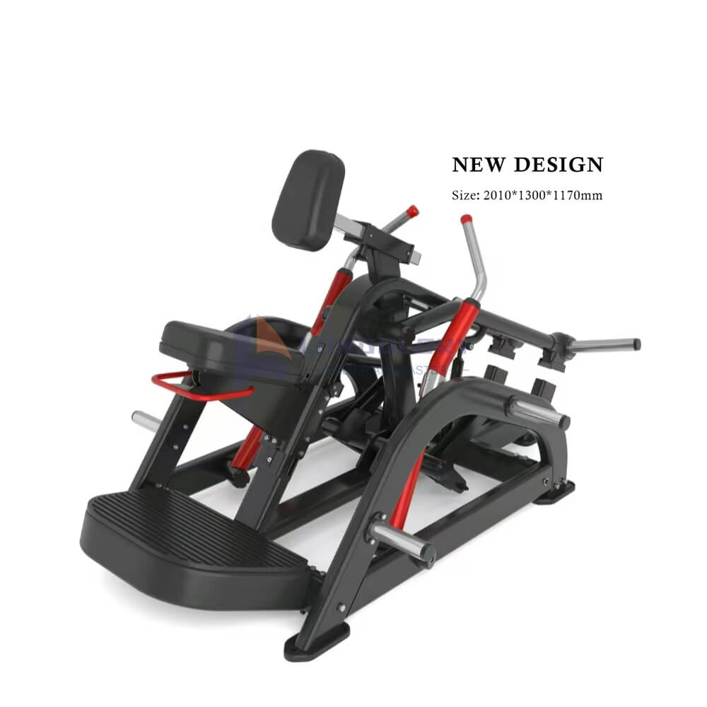 Plato na -load ang nakaupo na rowing machine