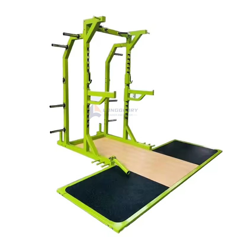 Squat Rack na May Weightlifting Platform